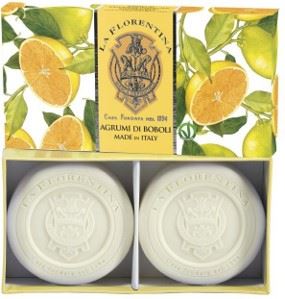 KIT LA FLORENTINA SABONETE CX C/ 2 BOBOLI CITRUS 115G UN