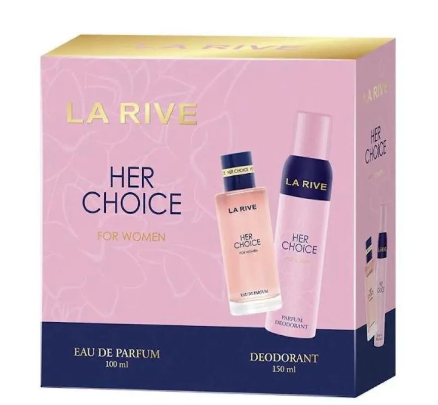 LA RIVE HER CHOICE FOR WOMEN EDP 100ML + DEO 150ML