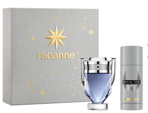 Conjunto Invictus Rabanne Masculino - Perfume Eau de Toilette 100ml + Desodorante Spray 150ml