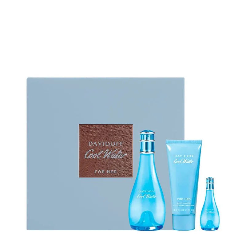 DAVIDOFF COOL WATER WOMAN EDT 100ML + BL 75ML + EDT 15ML