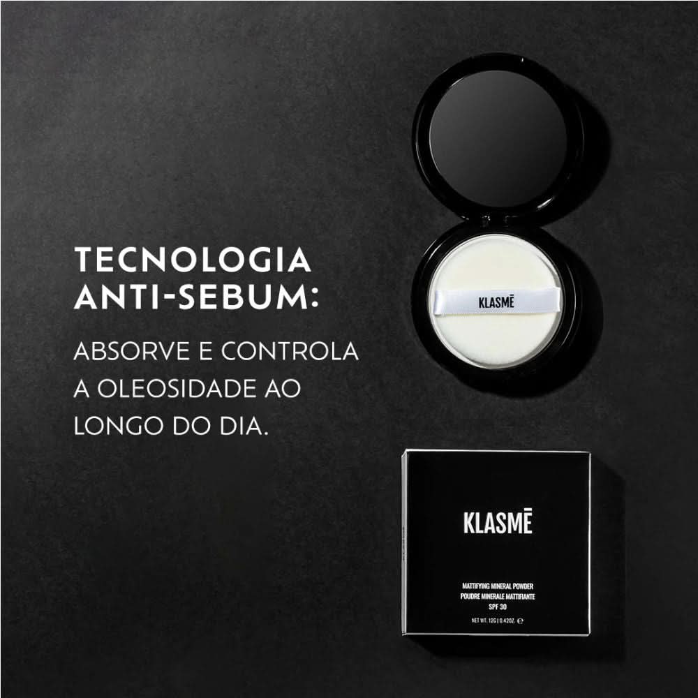 Klasme Pó Compacto Translúcido Mattifying Mineral Powder FPS 30
