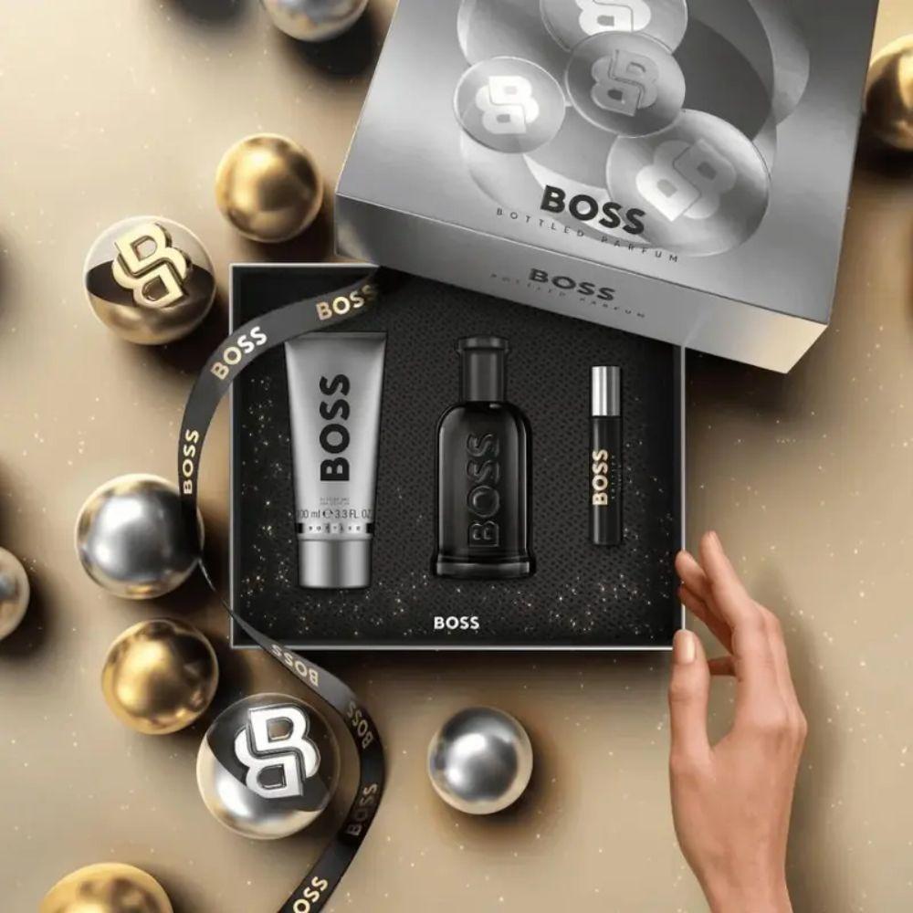 Hugo Boss Kit Bottled Parfum Masculino + Travel Size + Shower Gel