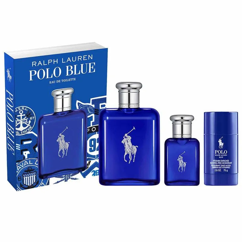 Coffret Polo Blue Ralph Lauren Kit - Perfume EDT + Miniatura + Deocolônia Kit