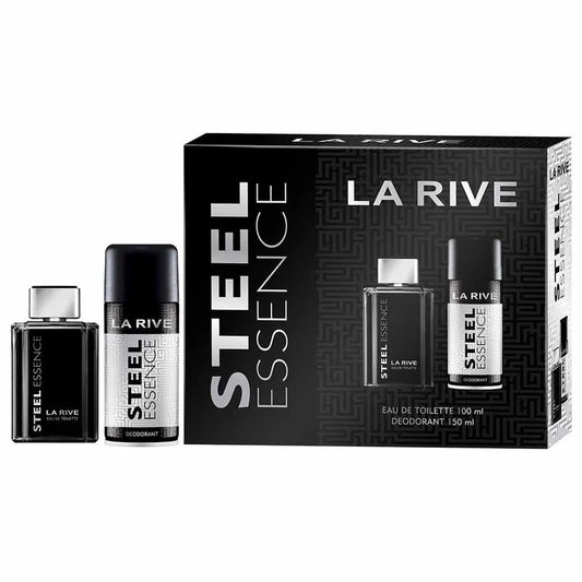 Kit La Rive Steel Essence – Perfume Masculino EDT + Desodorante Kit