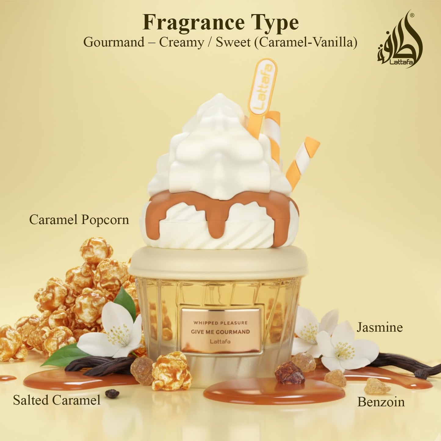 IMPORTADO PERFUME ARABE LATTAFA GOURMAND WHIPPED PLEAS EDP FEM 75ML