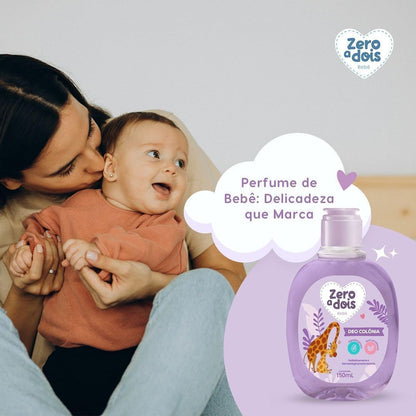 Zero a Dois, Colônia Infantil, Aroma Baby Lavanda, 150ml