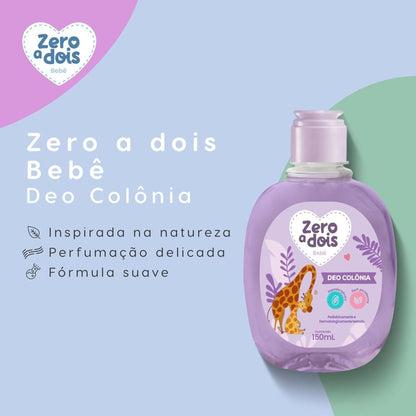 Zero a Dois, Colônia Infantil, Aroma Baby Lavanda, 150ml