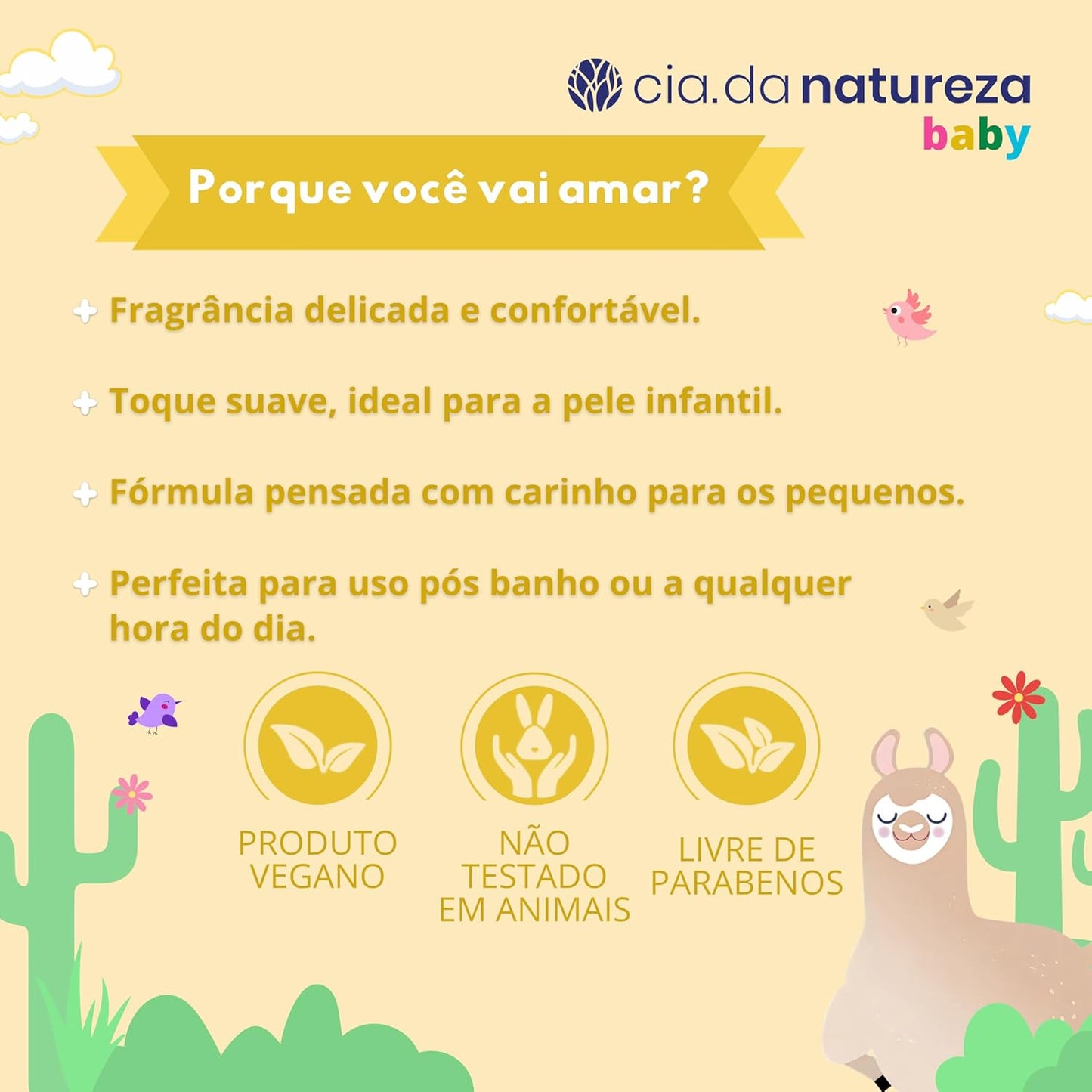 Cia. da natureza, Deo Colônia Infantil, Lavanda Amarela, 100ml