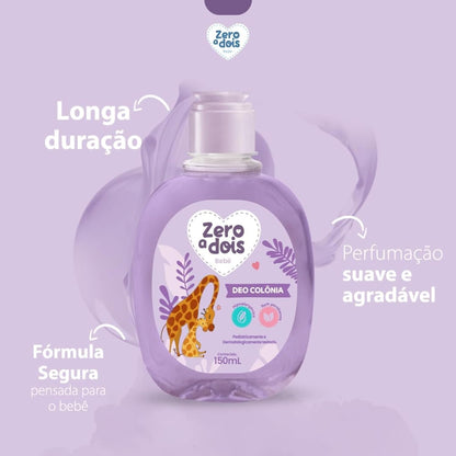 Zero a Dois, Colônia Infantil, Aroma Baby Lavanda, 150ml