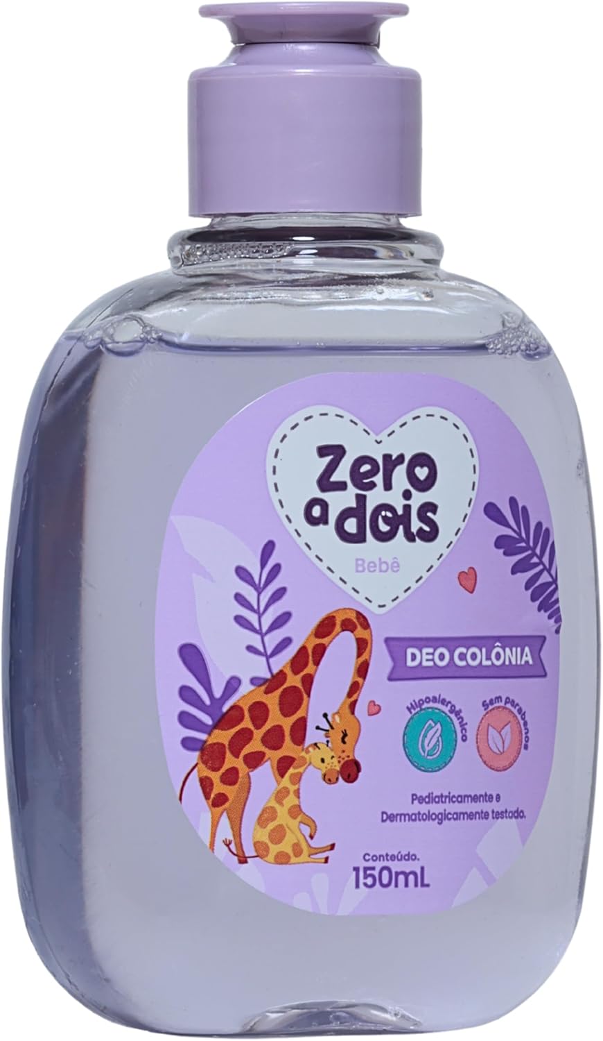 Zero a Dois, Colônia Infantil, Aroma Baby Lavanda, 150ml