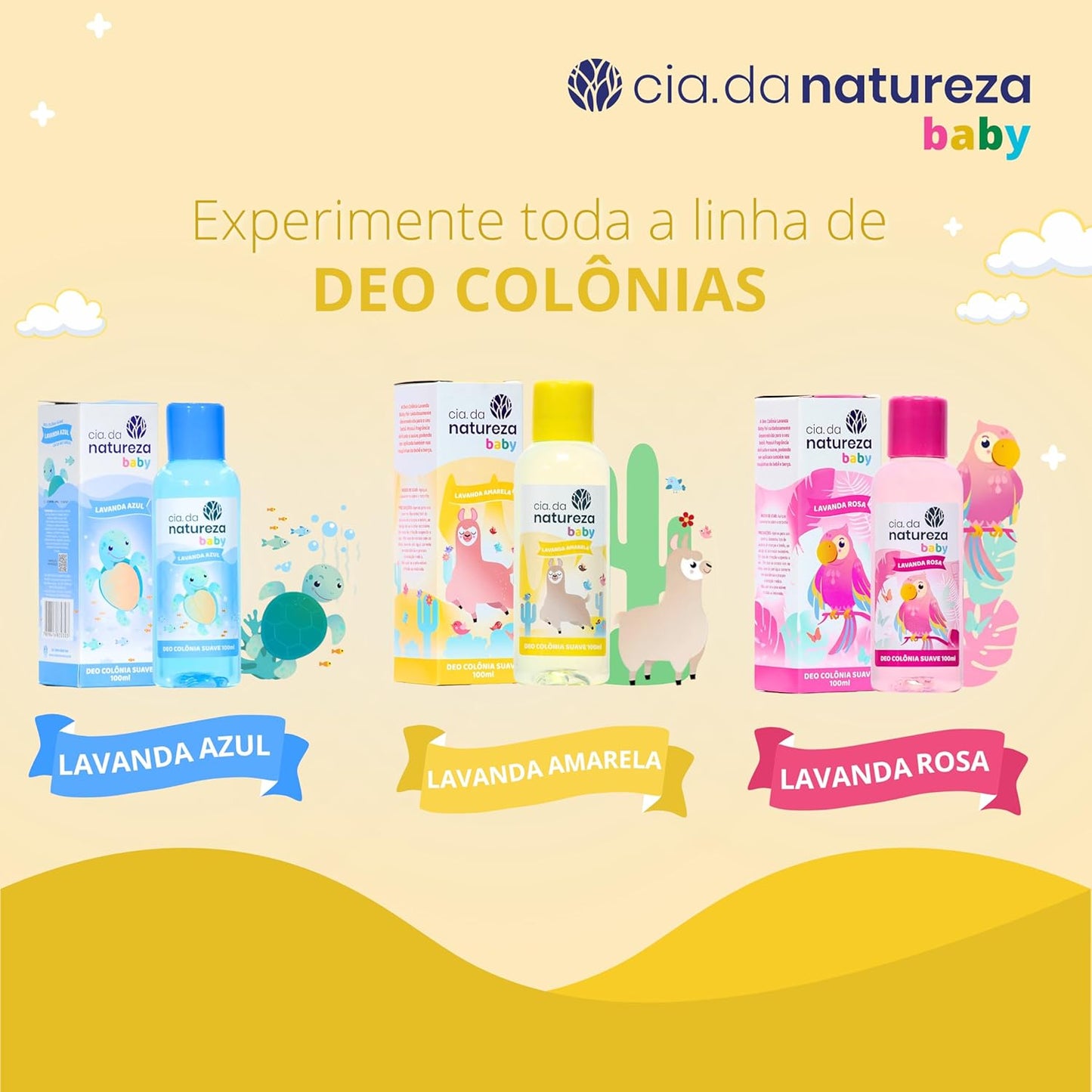 Cia. da natureza, Deo Colônia Infantil, Lavanda Amarela, 100ml