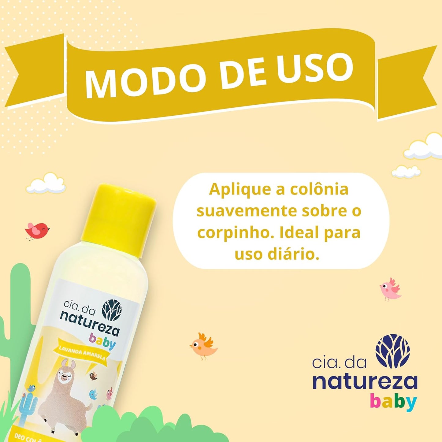 Cia. da natureza, Deo Colônia Infantil, Lavanda Amarela, 100ml