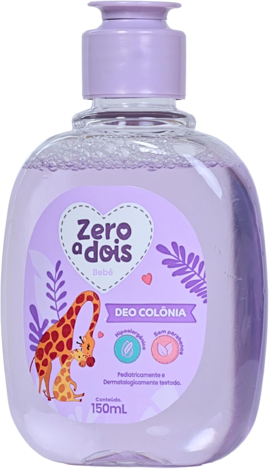 Zero a Dois, Colônia Infantil, Aroma Baby Lavanda, 150ml