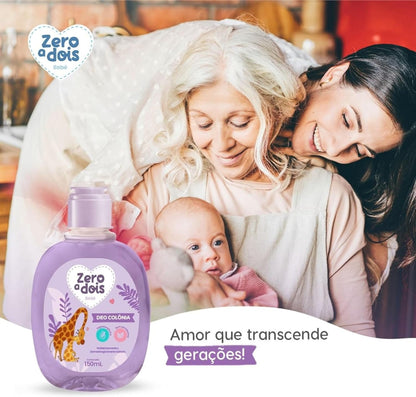 Zero a Dois, Colônia Infantil, Aroma Baby Lavanda, 150ml