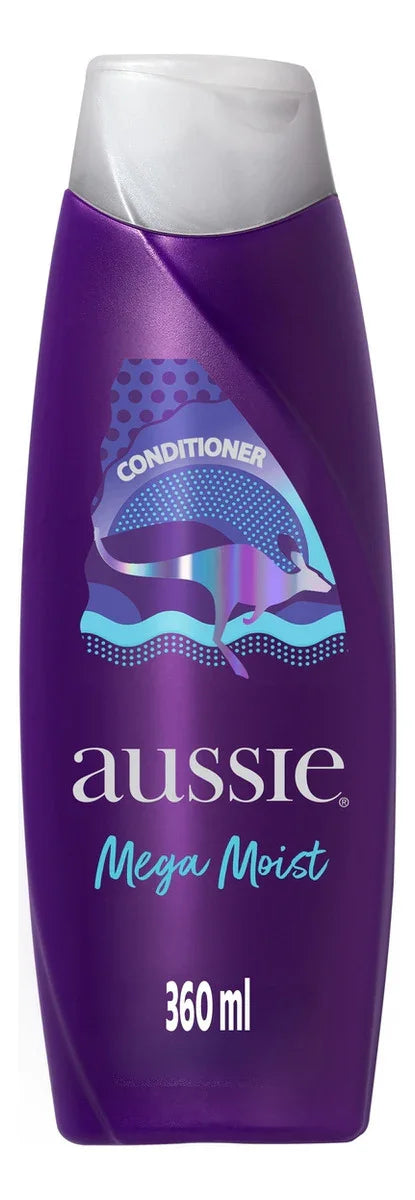 Condicionador Aussie Mega Moist Óleo de Jojoba e Alga Marinha Australiana 360 ml