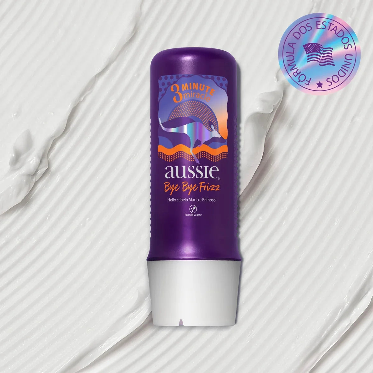 Creme de Tratamento Ausssie 3 Minute Miracle Bye Bye Frizz Óleo De Jojoba E Babosa Australiana 236 ml