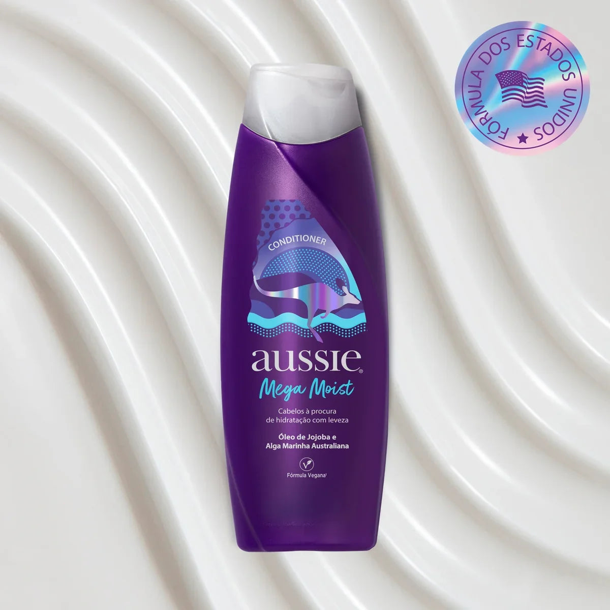 Condicionador Aussie Mega Moist Óleo de Jojoba e Alga Marinha Australiana 360 ml