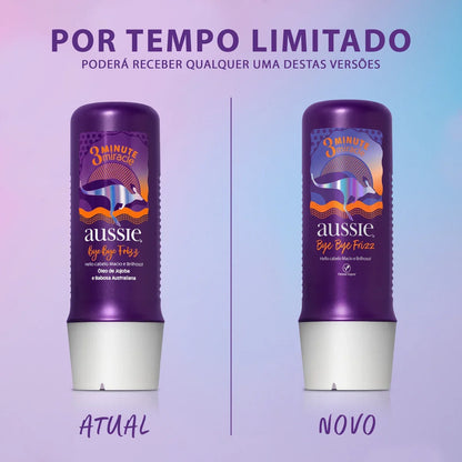 Creme de Tratamento Ausssie 3 Minute Miracle Bye Bye Frizz Óleo De Jojoba E Babosa Australiana 236 ml