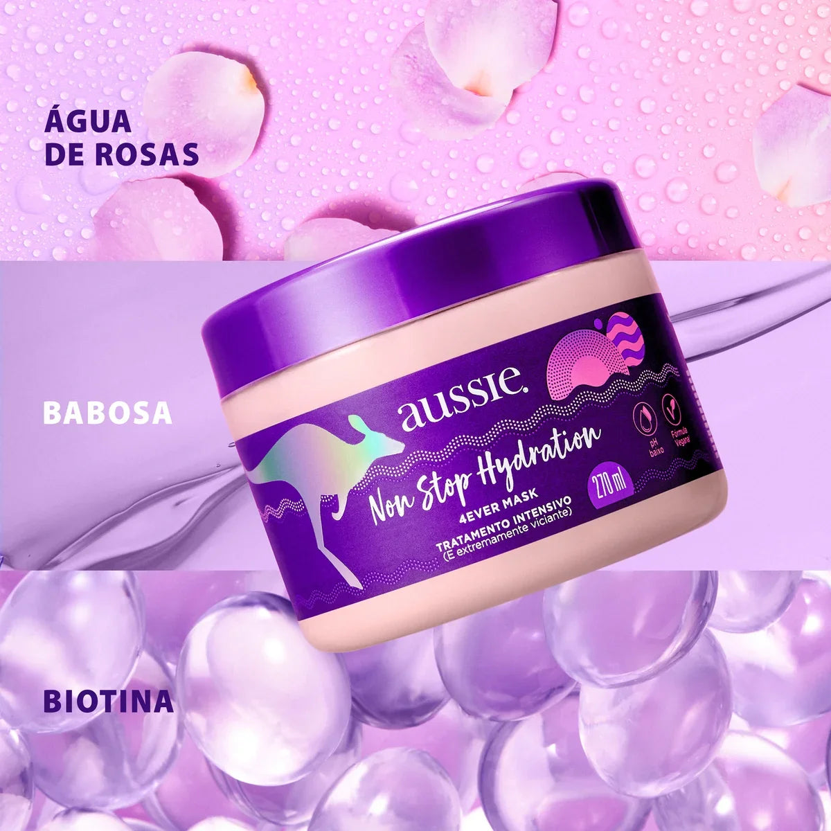 Máscara de Tratamento Capilar Aussie Non Stop Hydration 270ml