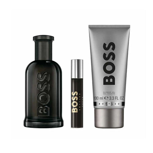 Hugo Boss Kit Bottled Parfum Masculino + Travel Size + Shower Gel