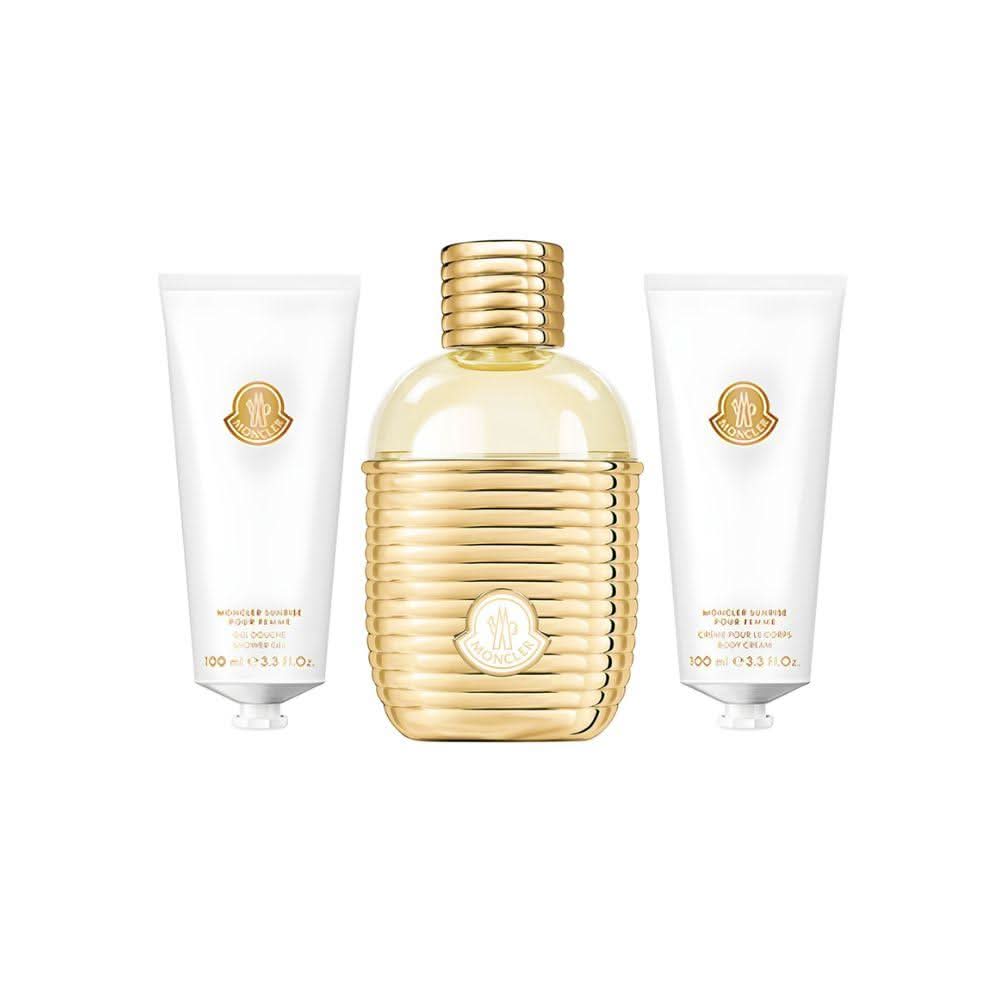 Moncler Kit Sunrise Pour Femme Eau de Parfum Feminino + Body Lotion + Shower Gel