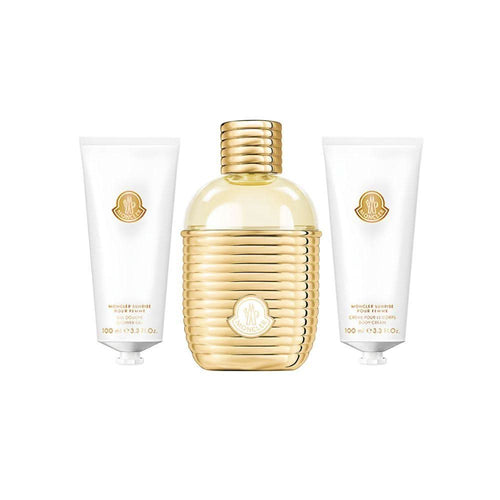 Moncler Kit Sunrise Pour Femme Eau de Parfum Feminino + Body Lotion + Shower Gel