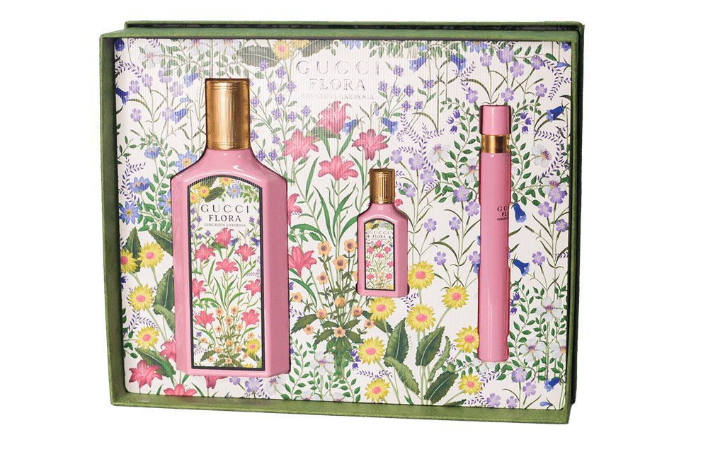 Coffret Gucci Flora Gorgeous Gardenia+Miniatura+Travel Eau de Parfum Feminino