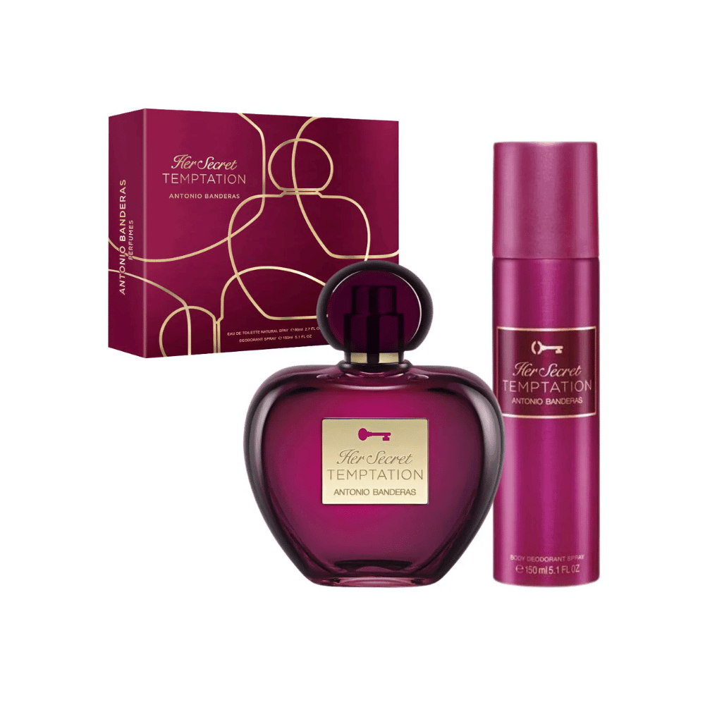 Coffret Antonio Banderas Kit Her Secret Temptation Eau de Toilette Feminino + Desodorante