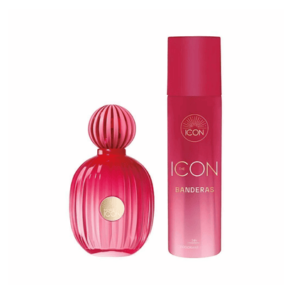 Coffret Antonio Banderas Kit The Icon Her Eau de Parfum Feminino + Desodorante