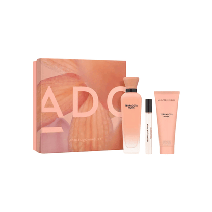 Coffret Adolfo Dominguez Kit Terracota Musk Eau de Parfum Feminino + Travel Size + Body Lotion